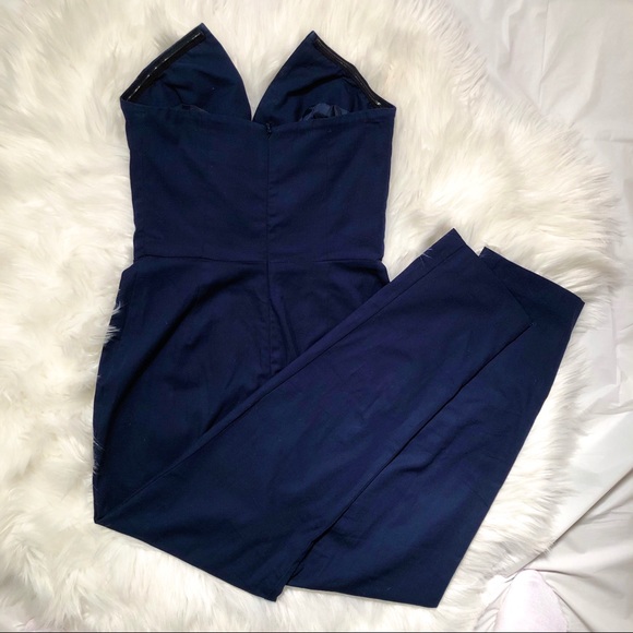 ASOS NAVY BANDEAU MILITARY JUMPSUIT - Picture 7 of 8